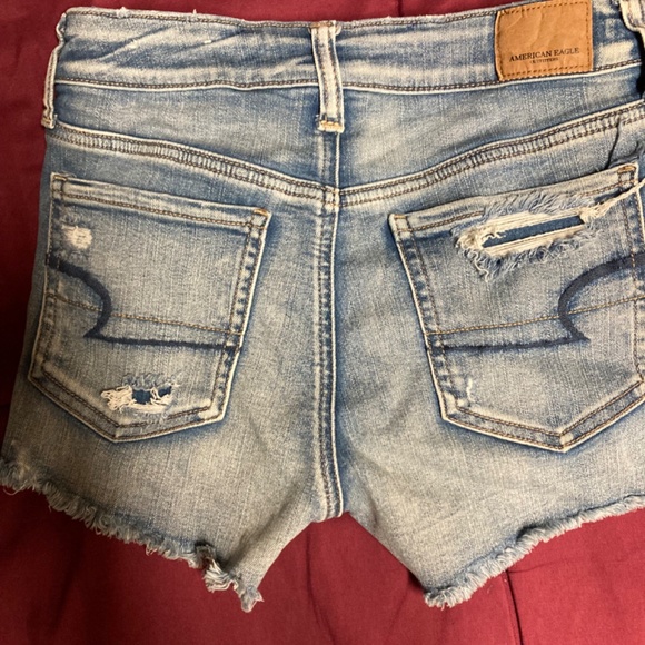 American Eagle Stretch Ripped Jean Shorts - Picture 2 of 4